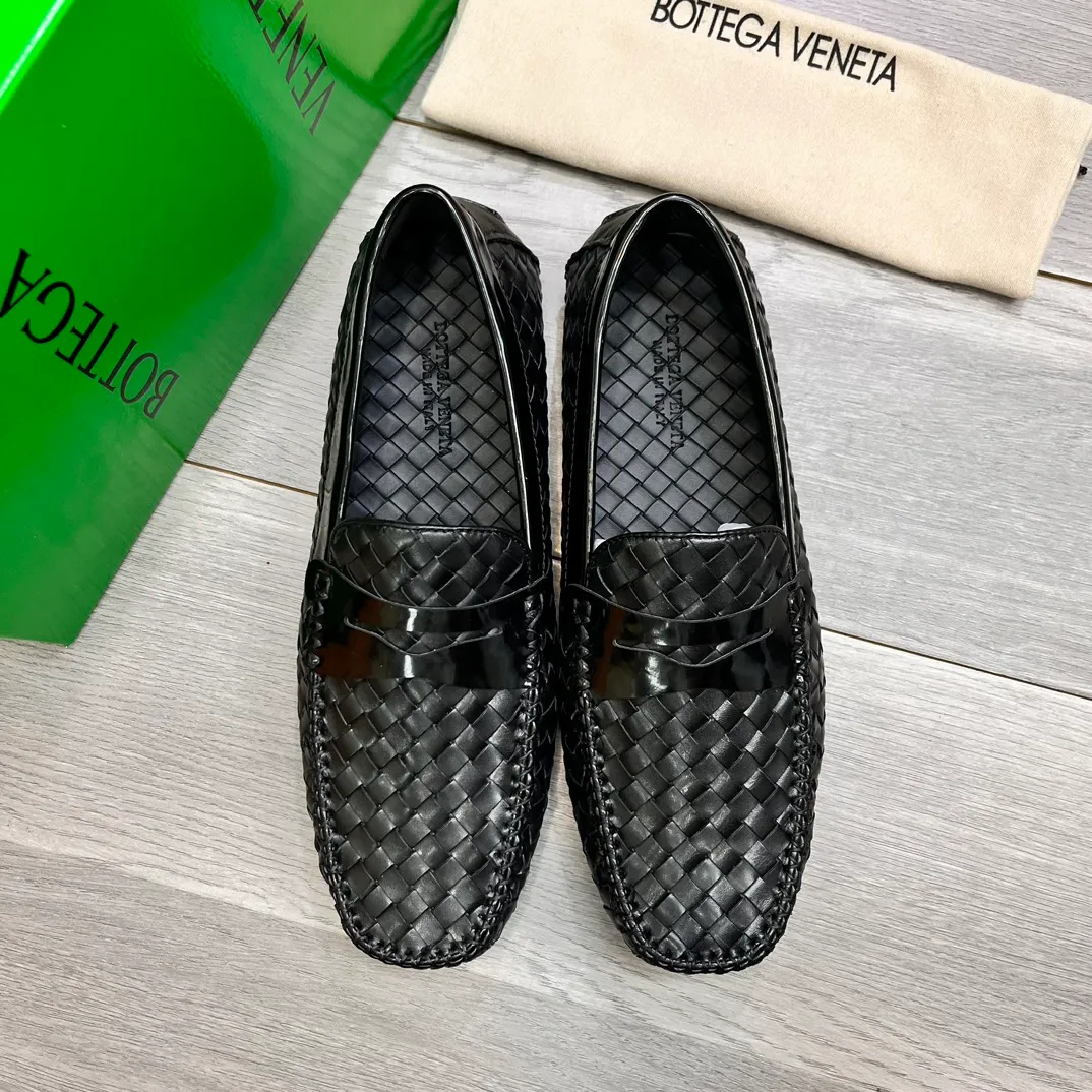 Factory price 440💵BV new men's shoes original replica👉👉High-end men's casual beanie shoes/💞driving shoes! 🔊Upper imported cowhide woven, ☑️Sheepskin lining, one-step design, light and smart ☮☮Suitable for all kinds of travel, exclusive new style, real shot, size 38-44, (45 can be customized)
